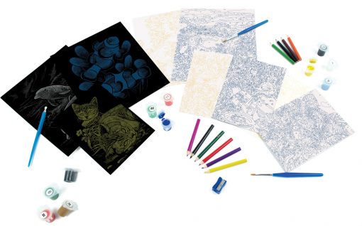 Coffret Artistique Super Artiste 86 Pièces - Pour Enfants, Avec Crayons, Feutres, Aquarelles, Pinceaux... (couleur Rose Ou Bleu)