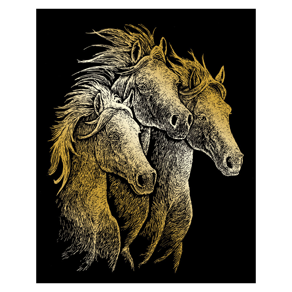 Kit De Gravure Brillant Dans Le Noir – Tableau Licorne A4, Outil Inclus, Activité Créative