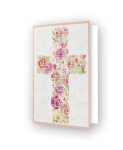 Carte de voeux Carte Croix fleurie DDG.012