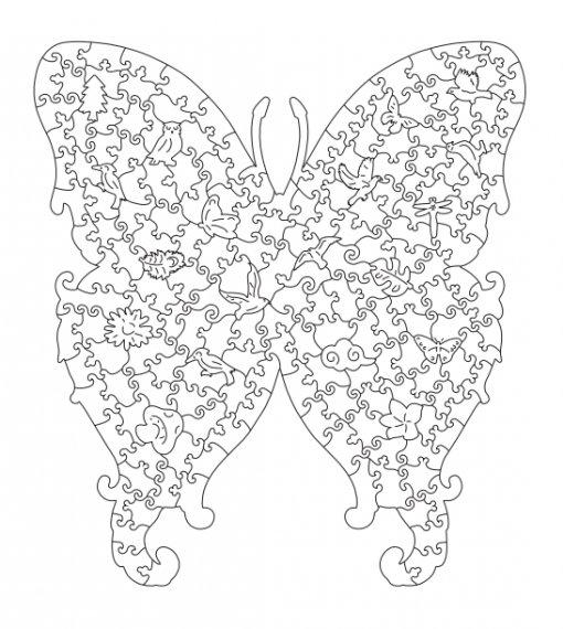 happy puzzle papillon
