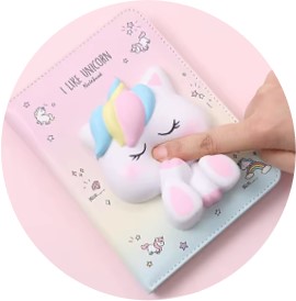 Carnet De Notes Kawaii Squishy Lapin - 96 Pages Colorées, 16.9 X 14.4 Cm