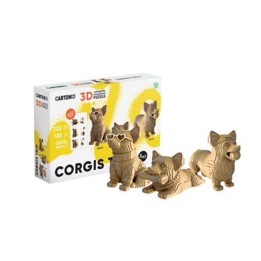 Cartonic trio de corgis